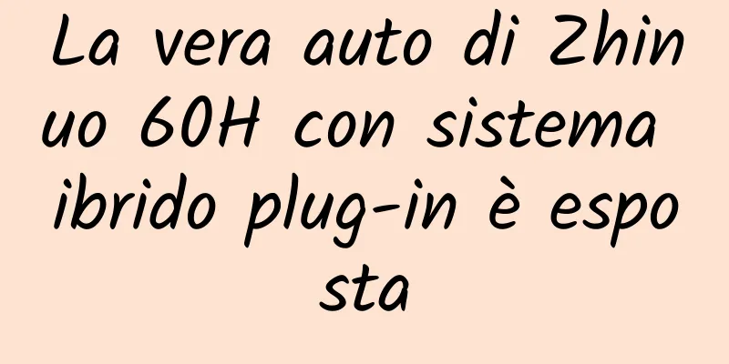 La vera auto di Zhinuo 60H con sistema ibrido plug-in è esposta