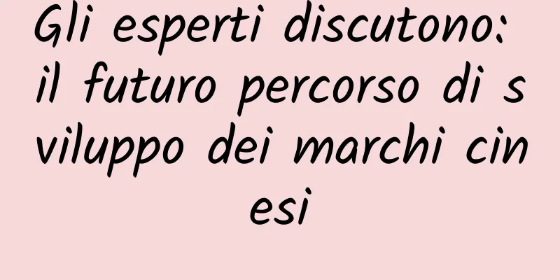 Gli esperti discutono: il futuro percorso di sviluppo dei marchi cinesi