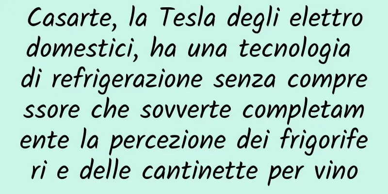 Casarte, la Tesla degli elettrodomestici, ha una tecnologia di refrigerazione senza compressore che sovverte completamente la percezione dei frigoriferi e delle cantinette per vino