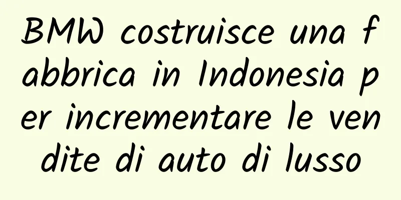 BMW costruisce una fabbrica in Indonesia per incrementare le vendite di auto di lusso
