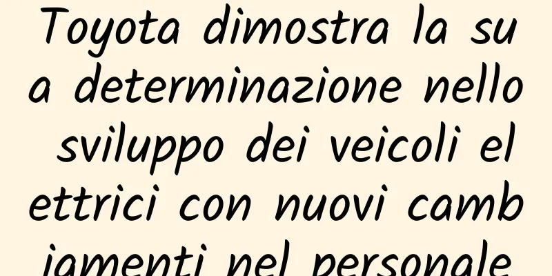 Toyota dimostra la sua determinazione nello sviluppo dei veicoli elettrici con nuovi cambiamenti nel personale