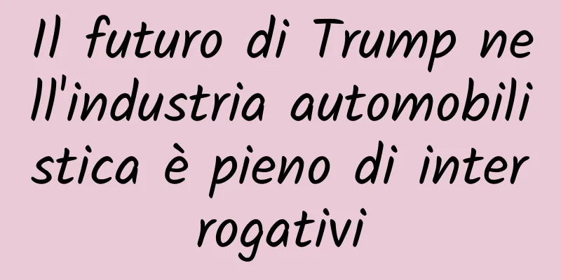 Il futuro di Trump nell'industria automobilistica è pieno di interrogativi