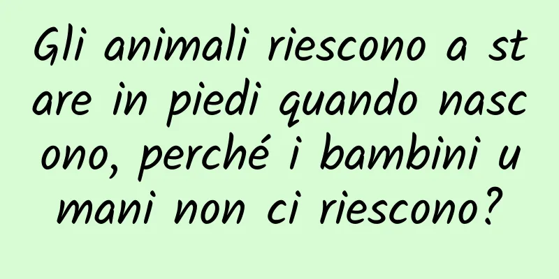 Gli animali riescono a stare in piedi quando nascono, perché i bambini umani non ci riescono?