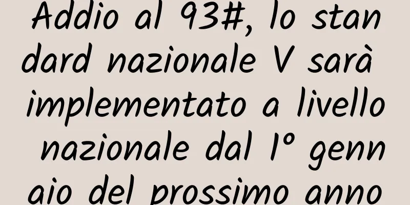 Addio al 93#, lo standard nazionale V sarà implementato a livello nazionale dal 1° gennaio del prossimo anno