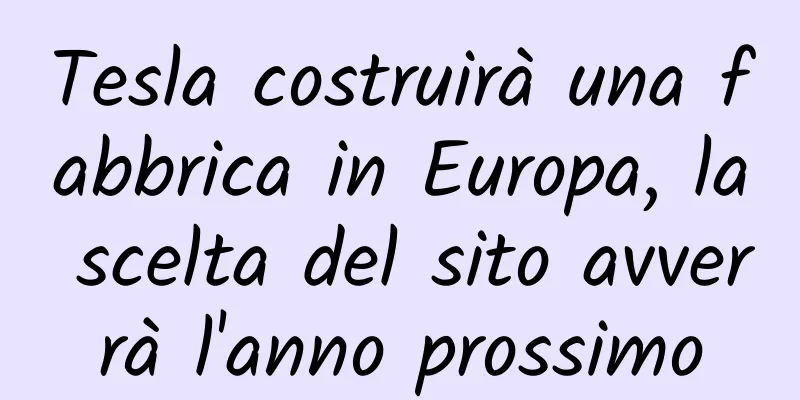 Tesla costruirà una fabbrica in Europa, la scelta del sito avverrà l'anno prossimo