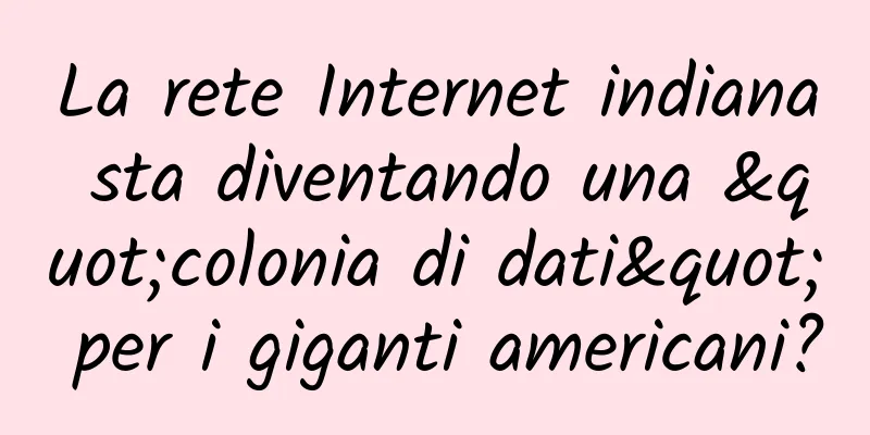 La rete Internet indiana sta diventando una "colonia di dati" per i giganti americani?