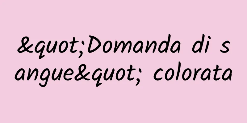 "Domanda di sangue" colorata