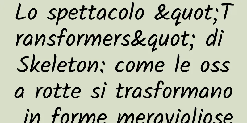 Lo spettacolo "Transformers" di Skeleton: come le ossa rotte si trasformano in forme meravigliose