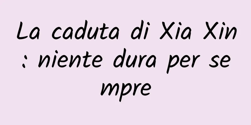 La caduta di Xia Xin: niente dura per sempre
