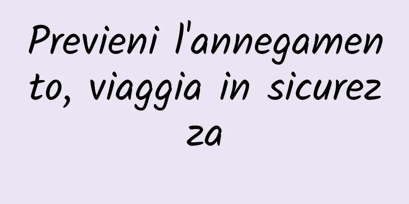 Previeni l'annegamento, viaggia in sicurezza
