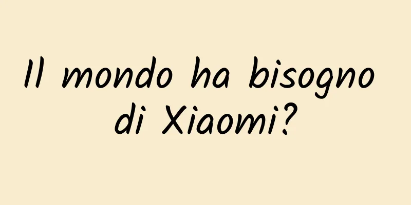 Il mondo ha bisogno di Xiaomi?