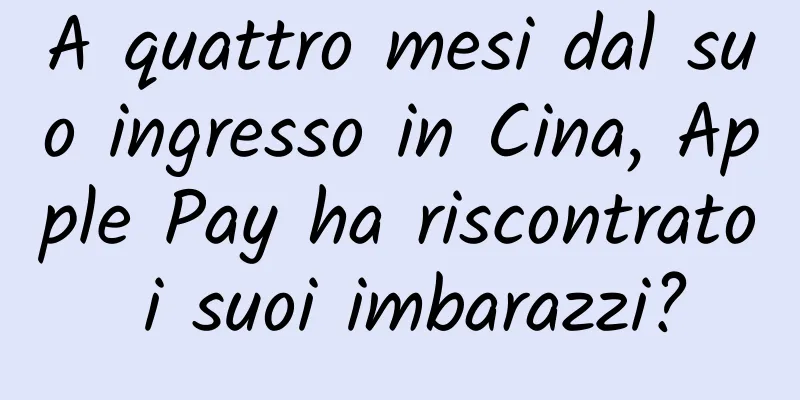 A quattro mesi dal suo ingresso in Cina, Apple Pay ha riscontrato i suoi imbarazzi?