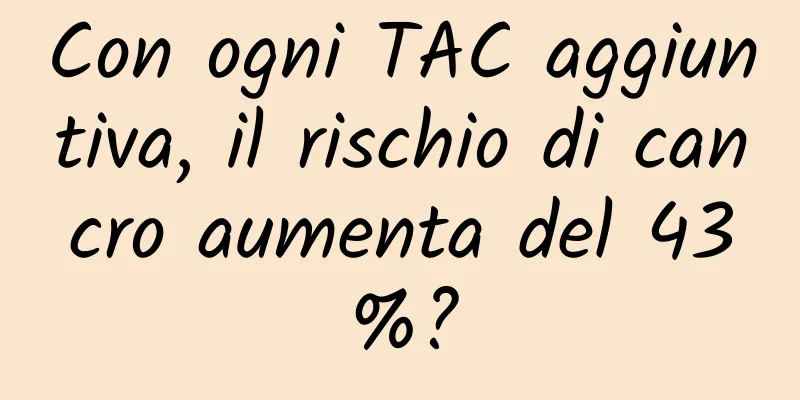 Con ogni TAC aggiuntiva, il rischio di cancro aumenta del 43%?