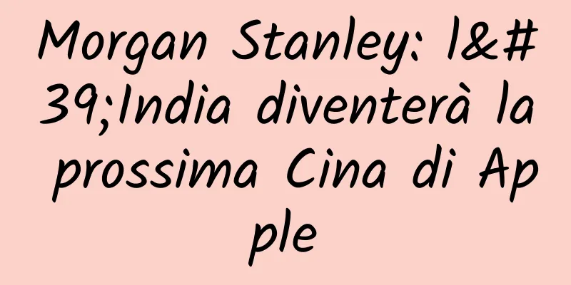 Morgan Stanley: l'India diventerà la prossima Cina di Apple