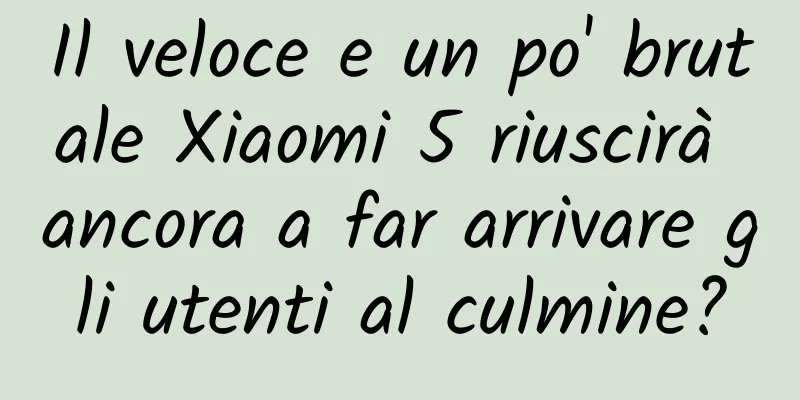 Il veloce e un po' brutale Xiaomi 5 riuscirà ancora a far arrivare gli utenti al culmine?