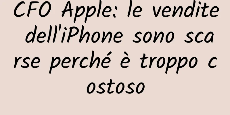 CFO Apple: le vendite dell'iPhone sono scarse perché è troppo costoso