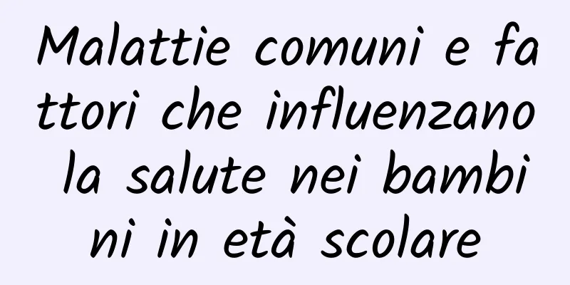Malattie comuni e fattori che influenzano la salute nei bambini in età scolare
