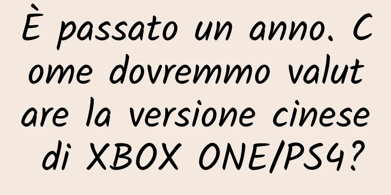 È passato un anno. Come dovremmo valutare la versione cinese di XBOX ONE/PS4?
