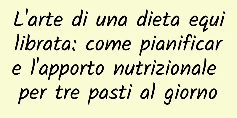 L'arte di una dieta equilibrata: come pianificare l'apporto nutrizionale per tre pasti al giorno