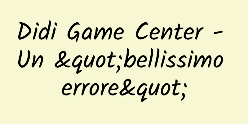 Didi Game Center - Un "bellissimo errore"