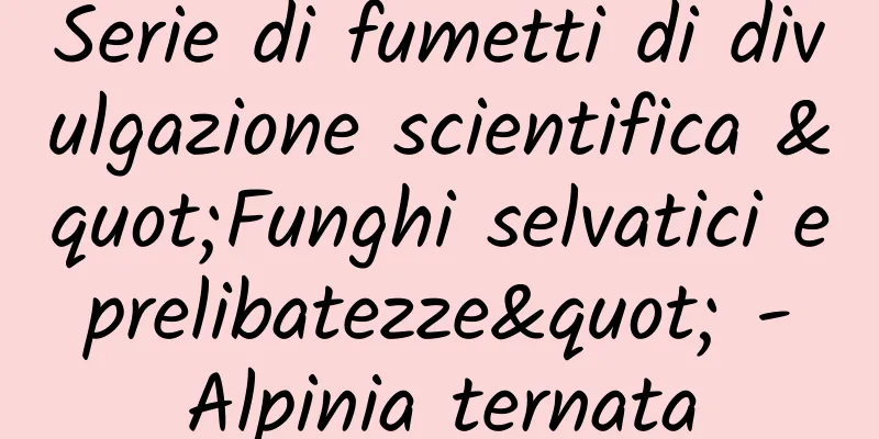 Serie di fumetti di divulgazione scientifica "Funghi selvatici e prelibatezze" - Alpinia ternata