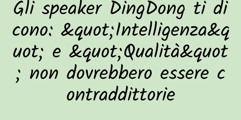 Gli speaker DingDong ti dicono: "Intelligenza" e "Qualità" non dovrebbero essere contraddittorie