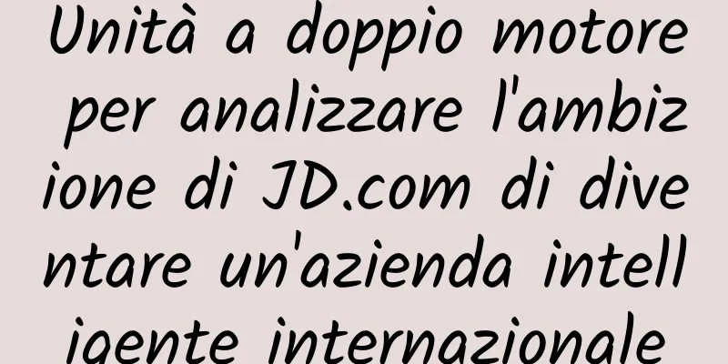 Unità a doppio motore per analizzare l'ambizione di JD.com di diventare un'azienda intelligente internazionale