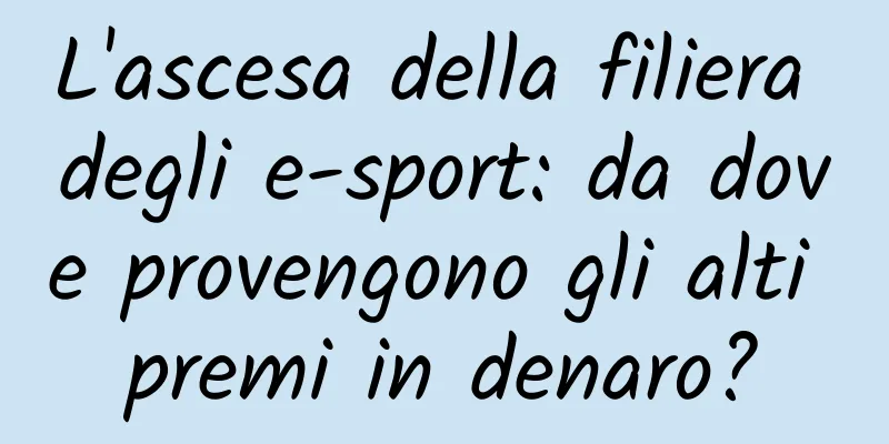 L'ascesa della filiera degli e-sport: da dove provengono gli alti premi in denaro?