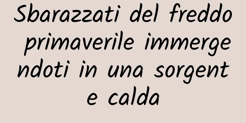 Sbarazzati del freddo primaverile immergendoti in una sorgente calda
