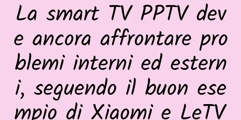La smart TV PPTV deve ancora affrontare problemi interni ed esterni, seguendo il buon esempio di Xiaomi e LeTV
