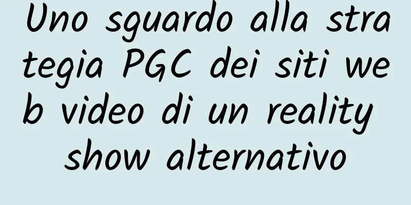 Uno sguardo alla strategia PGC dei siti web video di un reality show alternativo