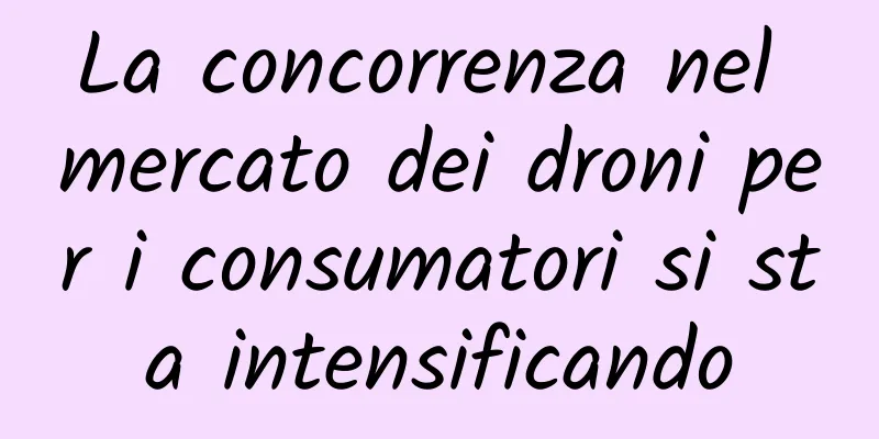 La concorrenza nel mercato dei droni per i consumatori si sta intensificando