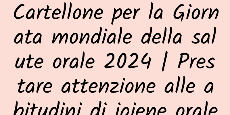 Cartellone per la Giornata mondiale della salute orale 2024 | Prestare attenzione alle abitudini di igiene orale