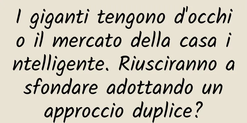I giganti tengono d'occhio il mercato della casa intelligente. Riusciranno a sfondare adottando un approccio duplice?