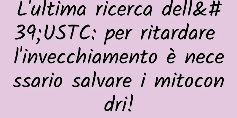 L'ultima ricerca dell'USTC: per ritardare l'invecchiamento è necessario salvare i mitocondri!