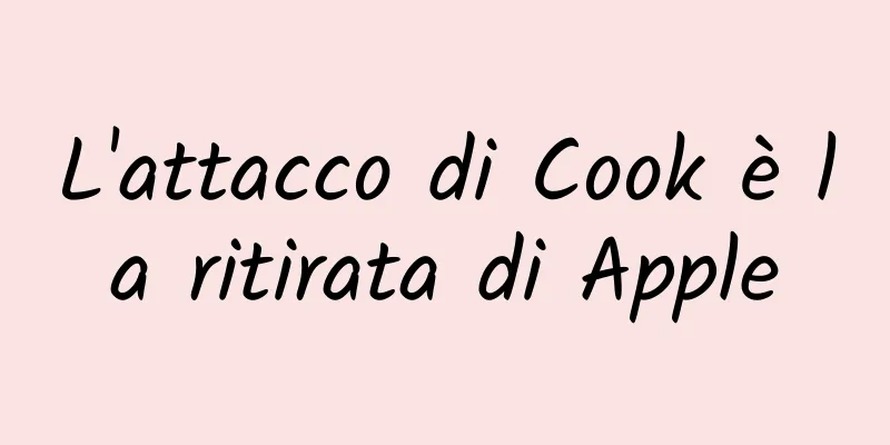 L'attacco di Cook è la ritirata di Apple
