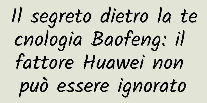Il segreto dietro la tecnologia Baofeng: il fattore Huawei non può essere ignorato