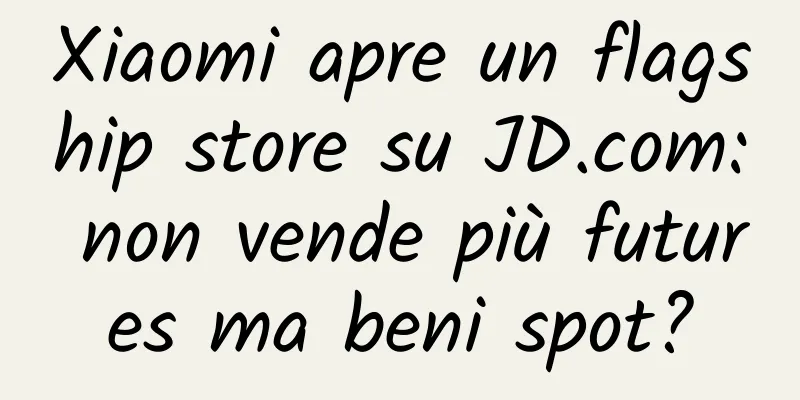 Xiaomi apre un flagship store su JD.com: non vende più futures ma beni spot?