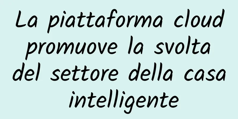 La piattaforma cloud promuove la svolta del settore della casa intelligente