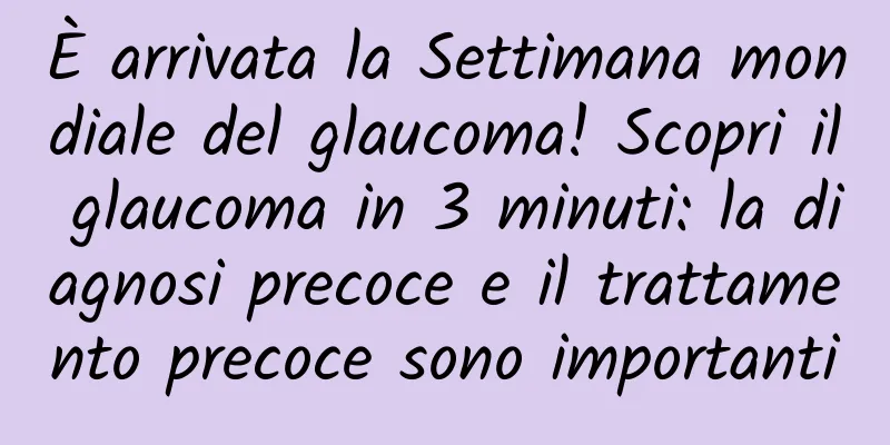 È arrivata la Settimana mondiale del glaucoma! Scopri il glaucoma in 3 minuti: la diagnosi precoce e il trattamento precoce sono importanti