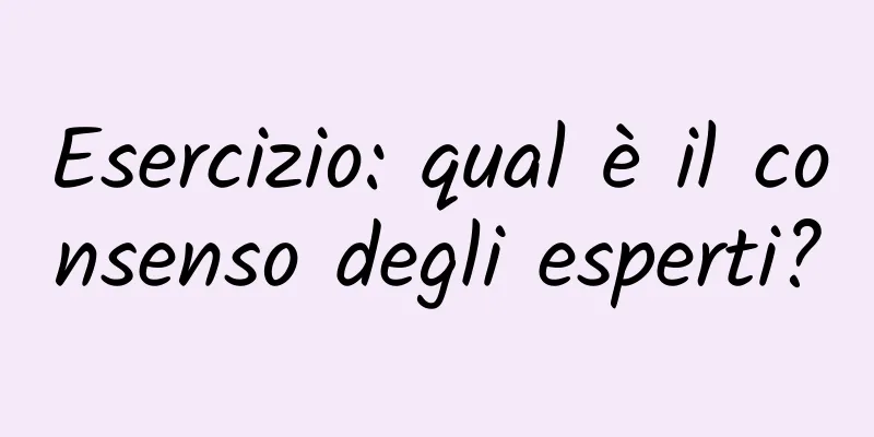 Esercizio: qual è il consenso degli esperti?