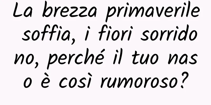 La brezza primaverile soffia, i fiori sorridono, perché il tuo naso è così rumoroso?