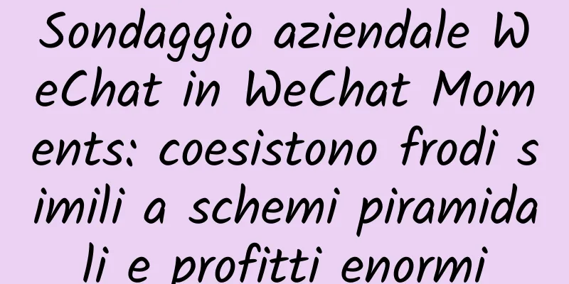 Sondaggio aziendale WeChat in WeChat Moments: coesistono frodi simili a schemi piramidali e profitti enormi