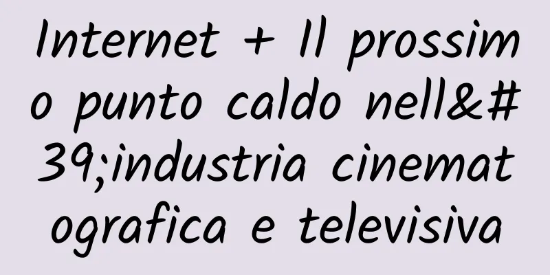 Internet + Il prossimo punto caldo nell'industria cinematografica e televisiva