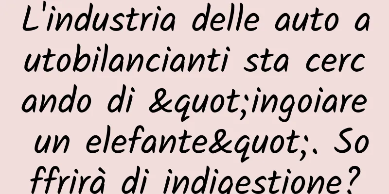 L'industria delle auto autobilancianti sta cercando di "ingoiare un elefante". Soffrirà di indigestione?
