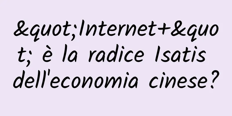 "Internet+" è la radice Isatis dell'economia cinese?