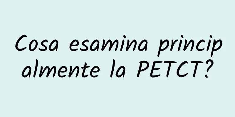 Cosa esamina principalmente la PETCT?