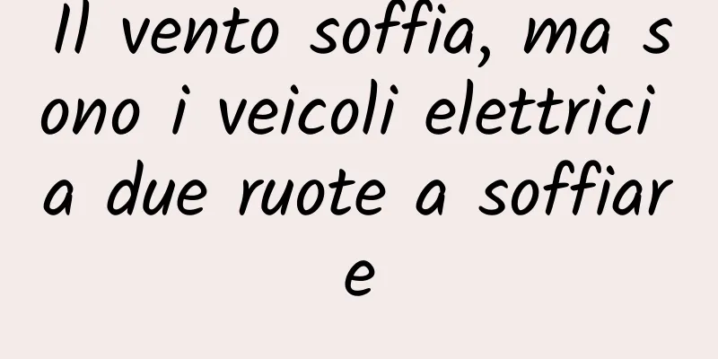 Il vento soffia, ma sono i veicoli elettrici a due ruote a soffiare