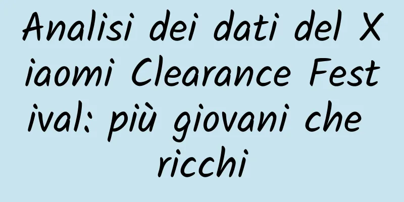 Analisi dei dati del Xiaomi Clearance Festival: più giovani che ricchi
