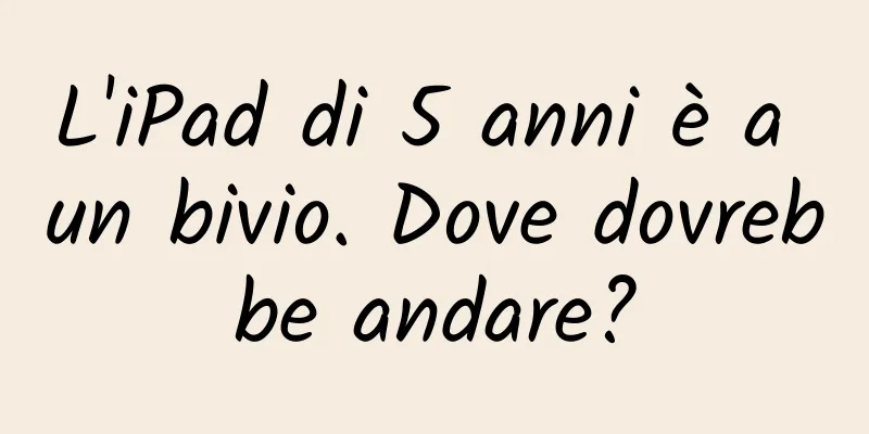 L'iPad di 5 anni è a un bivio. Dove dovrebbe andare?